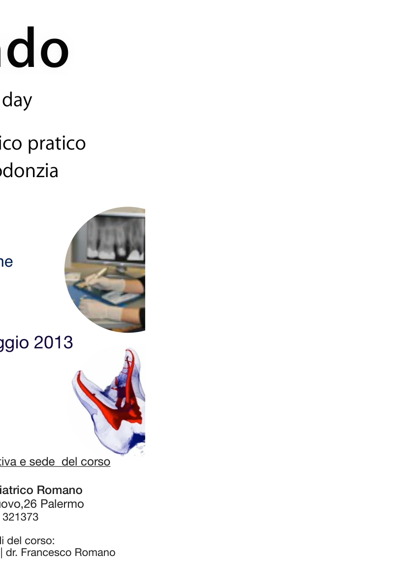 Brochure 2013: iEndo one day · Endodonzia teorico-pratica